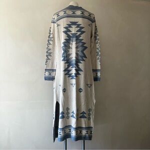 Jessica Simpson | Western Patterned Long Boho Duster Sweater